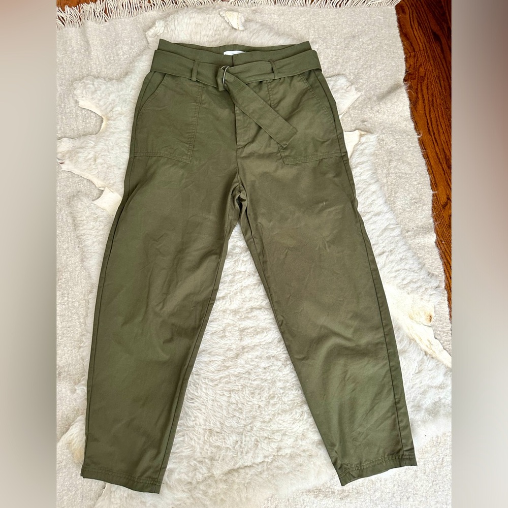 Mango lovers cargo army green trousers